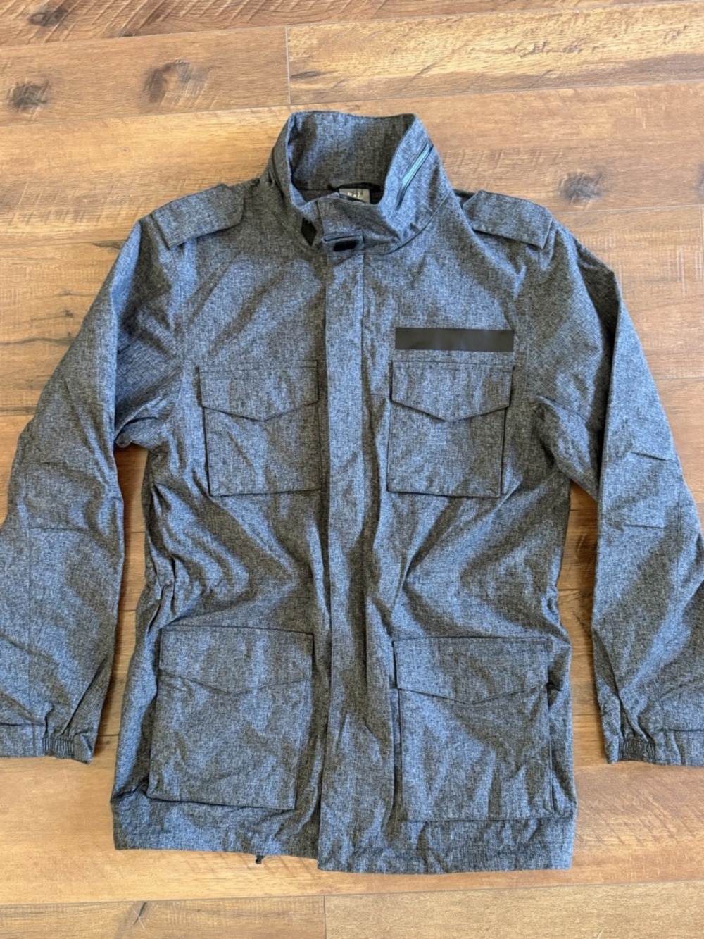 Nike M-65 Military Style Gray Jacket Dark Gray Black Design Men's Small